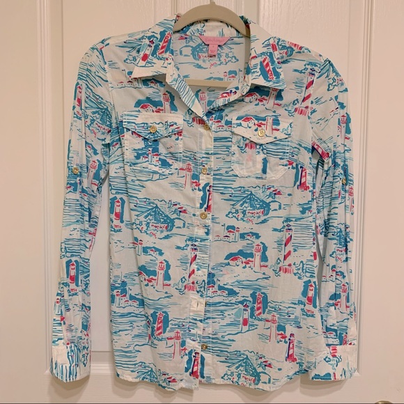LILLY PULITZER button down shirt - Picture 1 of 4